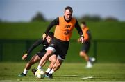 8 October 2019; Glenn Whelan and Josh Cullen, left, during a Republic of Ireland training session at the FAI National Training Centre in Abbotstown, Dublin. Photo by Stephen McCarthy/Sportsfile