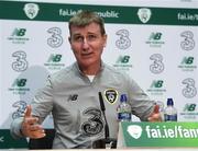 8 October 2019; Republic of Ireland U21 head coach Stephen Kenny during a Republic of Ireland U21's Press Conference at FAI National Training Centre in Abbotstown, Dublin. Photo by Harry Murphy/Sportsfile