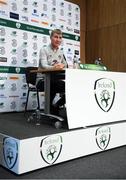 8 October 2019; Republic of Ireland U21 head coach Stephen Kenny during a Republic of Ireland U21's Press Conference at FAI National Training Centre in Abbotstown, Dublin. Photo by Harry Murphy/Sportsfile