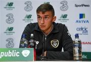 8 October 2019; Conor Masterson during a Republic of Ireland U21's Press Conference at FAI National Training Centre in Abbotstown, Dublin. Photo by Harry Murphy/Sportsfile