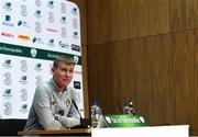 8 October 2019; Republic of Ireland U21 head coach Stephen Kenny during a Republic of Ireland U21's Press Conference at FAI National Training Centre in Abbotstown, Dublin. Photo by Harry Murphy/Sportsfile