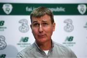 8 October 2019; Republic of Ireland U21 head coach Stephen Kenny during a Republic of Ireland U21's Press Conference at FAI National Training Centre in Abbotstown, Dublin. Photo by Harry Murphy/Sportsfile