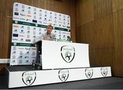 8 October 2019; Republic of Ireland U21 head coach Stephen Kenny during a Republic of Ireland U21's Press Conference at FAI National Training Centre in Abbotstown, Dublin. Photo by Harry Murphy/Sportsfile