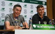 8 October 2019; Conor Coventry, left, and Conor Masterson during a Republic of Ireland U21's Press Conference at FAI National Training Centre in Abbotstown, Dublin. Photo by Harry Murphy/Sportsfile