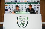 8 October 2019; Conor Coventry, left, and Conor Masterson during a Republic of Ireland U21's Press Conference at FAI National Training Centre in Abbotstown, Dublin. Photo by Harry Murphy/Sportsfile