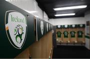 8 October 2019; The Republic of Ireland dressing room prior to the UEFA Women's 2021 European Championships qualifier match between Republic of Ireland and Ukraine at Tallaght Stadium in Dublin. Photo by Stephen McCarthy/Sportsfile