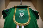 8 October 2019; The jersey of Katie McCabe of Republic of Ireland hangs in their dressing room prior to the UEFA Women's 2021 European Championships qualifier match between Republic of Ireland and Ukraine at Tallaght Stadium in Dublin. Photo by Stephen McCarthy/Sportsfile
