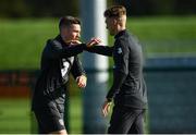 8 October 2019; Conor Coventry, left, and Jack Taylor during a Republic of Ireland U21's  Training Session at FAI National Training Centre in Abbotstown, Dublin. Photo by Harry Murphy/Sportsfile