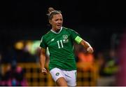 8 October 2019; Katie McCabe of Republic of Ireland celebrates after scoring her side's first goal during the UEFA Women's 2021 European Championships qualifier match between Republic of Ireland and Ukraine at Tallaght Stadium in Dublin. Photo by Stephen McCarthy/Sportsfile