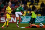 8 October 2019; Denise O’Sullivan of Republic of Ireland scores her side's third goal during the UEFA Women's 2021 European Championships qualifier match between Republic of Ireland and Ukraine at Tallaght Stadium in Dublin. Photo by Eóin Noonan/Sportsfile