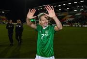 8 October 2019; Diane Caldwell of Republic of Ireland following the UEFA Women's 2021 European Championships qualifier match between Republic of Ireland and Ukraine at Tallaght Stadium in Dublin. Photo by Stephen McCarthy/Sportsfile