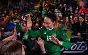 8 October 2019; Megan Campbell of Republic of Ireland with supporters following the UEFA Women's 2021 European Championships qualifier match between Republic of Ireland and Ukraine at Tallaght Stadium in Dublin. Photo by Stephen McCarthy/Sportsfile