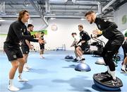 9 October 2019; Jeff Hendrick, left, and Matt Doherty during a Republic of Ireland gym session at FAI National Training Centre in Abbotstown, Dublin. Photo by Stephen McCarthy/Sportsfile