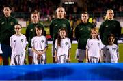 8 October 2019; Mascots during the UEFA Women's 2021 European Championships qualifier match between Republic of Ireland and Ukraine at Tallaght Stadium in Dublin. Photo by Stephen McCarthy/Sportsfile