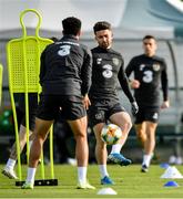 9 October 2019; Sean Maguire, right, during a Republic of Ireland training session at the FAI National Training Centre in Abbotstown, Dublin. Photo by Seb Daly/Sportsfile