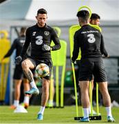 9 October 2019; Alan Browne, left, during a Republic of Ireland training session at the FAI National Training Centre in Abbotstown, Dublin. Photo by Seb Daly/Sportsfile