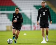 9 October 2019; Dara O'Shea, left, and Nathan Collins during a Republic of Ireland U21's Training Session at Tallaght Stadium in Dublin. Photo by Harry Murphy/Sportsfile
