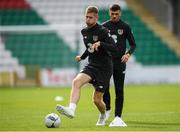 9 October 2019; Nathan Collins and Troy Parrott  during a Republic of Ireland U21's Training Session at Tallaght Stadium in Dublin. Photo by Harry Murphy/Sportsfile