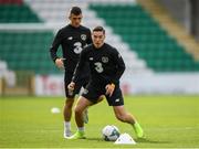 9 October 2019; Conor Coventry and Jason Knight during a Republic of Ireland U21's Training Session at Tallaght Stadium in Dublin. Photo by Harry Murphy/Sportsfile