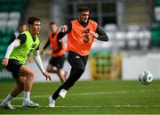 9 October 2019; Troy Parrott, right, and Danny McNamara during a Republic of Ireland U21's Training Session at Tallaght Stadium in Dublin. Photo by Harry Murphy/Sportsfile