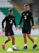 9 October 2019; Lee O'Connor, left, and Dara O'Shea during a Republic of Ireland U21's Training Session at Tallaght Stadium in Dublin. Photo by Harry Murphy/Sportsfile