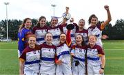 9 October 2019;  UL captain Deidre Reilly and her team-mates celebrate after beating WIT in the Intermediate final at the 2019 Gourmet Food Parlour HEC Freshers Blitz at University of Limerick, Limerick. Photo by Piaras Ó Mídheach/Sportsfile