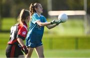 9 October 2019; Eimear Canty of TU Dublin Blanchardstown in action against GTI in their Junior match at the 2019 Gourmet Food Parlour HEC Freshers Blitz at University of Limerick, Limerick. Photo by Piaras Ó Mídheach/Sportsfile