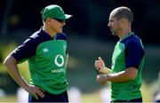 10 October 2019; Head coach Joe Schmidt, left, with strength and conditioning coach Jason Cowman during Ireland Rugby squad training at Shirouzuoike Park in Fukuoka, Japan. Photo by Brendan Moran/Sportsfile