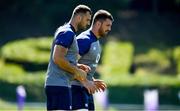 10 October 2019; Tadhg Beirne, left, and Jean Kleyn during Ireland Rugby squad training at Shirouzuoike Park in Fukuoka, Japan. Photo by Brendan Moran/Sportsfile