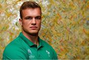 10 October 2019; Josh van der Flier poses for a portrait after an Ireland Rugby press conference at the Grand Hyatt in Fukuoka, Japan. Photo by Brendan Moran/Sportsfile
