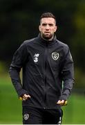 10 October 2019; Shane Duffy during a Republic of Ireland training session at the FAI National Training Centre in Abbotstown, Dublin. Photo by Stephen McCarthy/Sportsfile