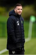 10 October 2019; Shane Duffy during a Republic of Ireland training session at the FAI National Training Centre in Abbotstown, Dublin. Photo by Stephen McCarthy/Sportsfile