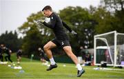 10 October 2019; Seamus Coleman during a Republic of Ireland training session at the FAI National Training Centre in Abbotstown, Dublin. Photo by Stephen McCarthy/Sportsfile
