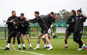 10 October 2019; Players, from left, Conor Hourihane, Matt Doherty, Seamus Coleman, Callum O'Dowda, Josh Cullen, Glenn Whelan, Jeff Hendrick and Enda Stevens during a Republic of Ireland training session at the FAI National Training Centre in Abbotstown, Dublin. Photo by Stephen McCarthy/Sportsfile