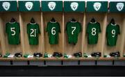 10 October 2019; A general view of the Ireland dressing room prior to the UEFA European U21 Championship Qualifier Group 1 match between Republic of Ireland and Italy at Tallaght Stadium in Tallaght, Dublin. Photo by Eóin Noonan/Sportsfile
