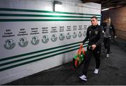 10 October 2019; Conor Coventry of Republic of Ireland arrives ahead of the UEFA European U21 Championship Qualifier Group 1 match between Republic of Ireland and Italy at Tallaght Stadium in Tallaght, Dublin. Photo by Eóin Noonan/Sportsfile
