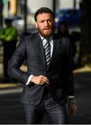 11 October 2019; Conor McGregor arrives at The Criminal Courts of Justice in Dublin. Photo by Ramsey Cardy/Sportsfile