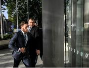 11 October 2019; Conor McGregor arrives at The Criminal Courts of Justice in Dublin. Photo by Ramsey Cardy/Sportsfile