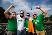 11 October 2019; Republic of Ireland supporters, from left, Sean Kelly, Andrew Stiles, Padraig Speight and Keith Ballard, all from Cork City, in Tbilisi, Georgia, ahead of their side's UEFA EURO2020 Qualifier against Georgia. Photo by Stephen McCarthy/Sportsfile