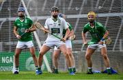 6 October 2019; Blackrock goalkeeper Richard Murphy ad his defenders await a late free during the Limerick County Premier Intermediate Club Hurling Championship Final match between Blackrock and Kildimo/Pallaskenry at LIT Gaelic Grounds in Limerick.       Photo by Piaras Ó Mídheach/Sportsfile