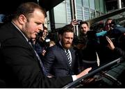 11 October 2019; Conor McGregor leaves The Criminal Courts of Justice in Dublin. Photo by Ramsey Cardy/Sportsfile