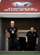 11 October 2019; Republic of Ireland manager Mick McCarthy and technical advisor Dave Bowman, right, arrive for a Republic of Ireland training session at the Boris Paichadze Erovnuli Stadium in Tbilisi, Georgia. Photo by Stephen McCarthy/Sportsfile