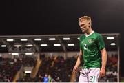 10 October 2019; Liam Scales of Republic of Ireland during the UEFA European U21 Championship Qualifier Group 1 match between Republic of Ireland and Italy at Tallaght Stadium in Tallaght, Dublin. Photo by Eóin Noonan/Sportsfile