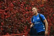 11 October 2019; Rory O'Loughlin of Leinster arrives for the Guinness PRO14 Round 3 match between Leinster and Edinburgh at the RDS Arena in Dublin. Photo by Ramsey Cardy/Sportsfile