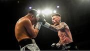 11 October 2019; Gary Cully, right, in action against Rafal Grabowski during their lightweight bout at the MTK Fight Night in the Ulster Hall, Belfast. Photo by David Fitzgerald/Sportsfile
