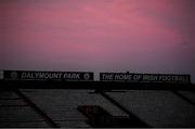 11 October 2019; The sun sets behind Dalymount Park prior to the SSE Airtricity League Premier Division match between Bohemians and Dundalk at Dalymount Park in Dublin. Photo by Eóin Noonan/Sportsfile