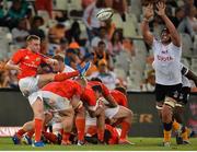 11 October 2019; Alby Mathewson of Munster kicks the ball under pressure during the Guinness PRO14 Round 3 match between Toyota Cheetahs and Munster at Toyota Stadium in Bloemfontein, South Africa. Photo by Johan Pretorius/Sportsfile