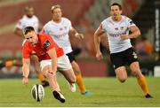 11 October 2019; Rory Scannell of Munster fumbles the ball during the Guinness PRO14 Round 3 match between Toyota Cheetahs and Munster at Toyota Stadium in Bloemfontein, South Africa. Photo by Johan Pretorius/Sportsfile