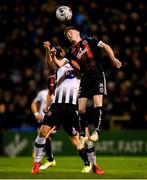 11 October 2019; Ross Tierney of Bohemians in action against Georgie Kelly of Dundalk during the SSE Airtricity League Premier Division match between Bohemians and Dundalk at Dalymount Park in Dublin. Photo by Eóin Noonan/Sportsfile