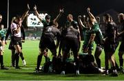 11 October 2019; Connacht players celebrate after Finlay Bealham of Connacht powers over to score ty during the Guinness PRO14 Round 3 match between Dragons and Connacht at Rodney Parade in Newport, Wales. Photo by Gareth Everett/Sportsfile